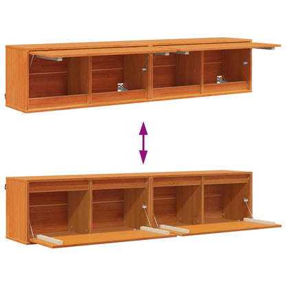 Nástěnná Skříňka S Policí 2 Pcs Voskově Hnědá 80 X 30 X 35 Cm