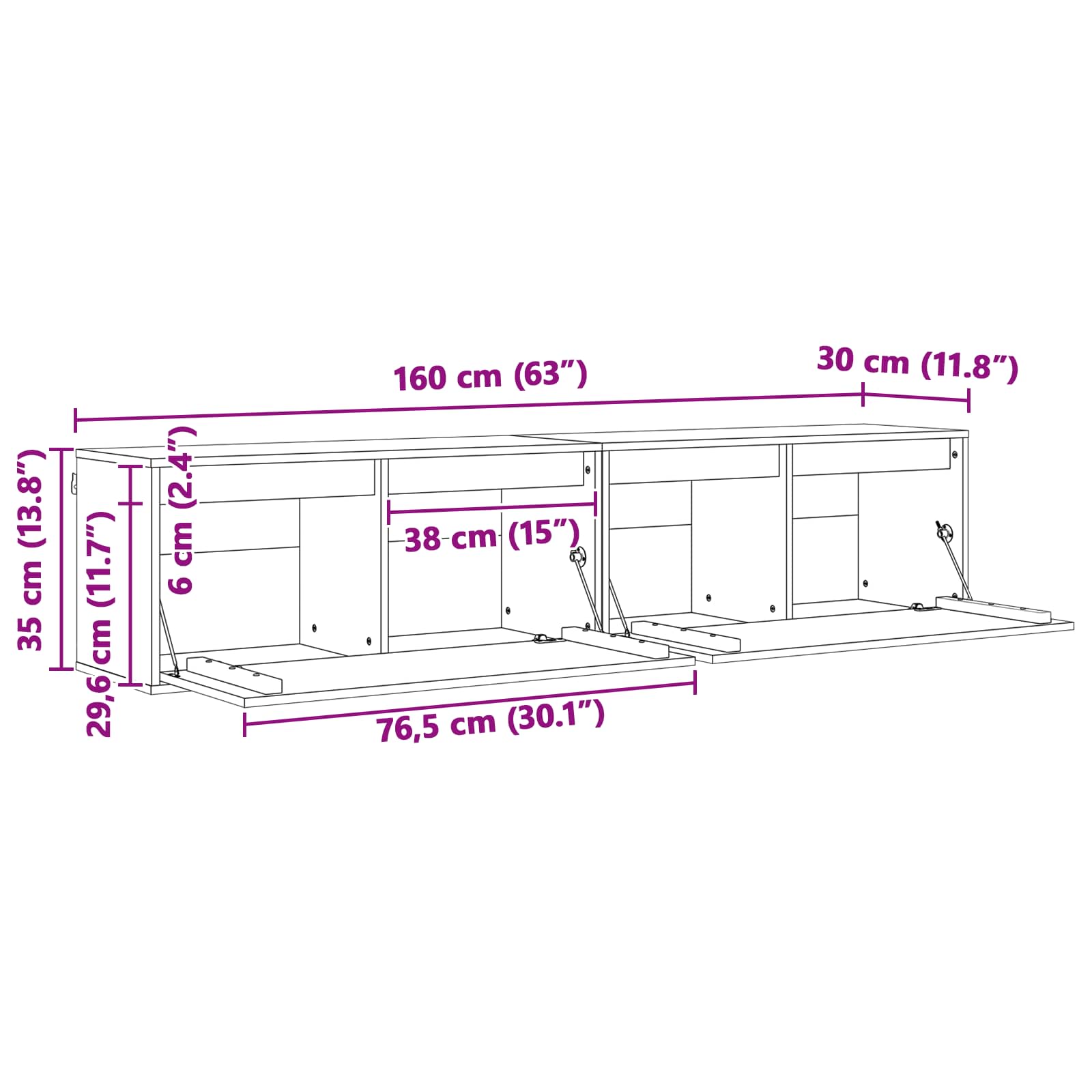 Nástěnná Skříňka S Policí 2 Pcs Voskově Hnědá 80 X 30 X 35 Cm