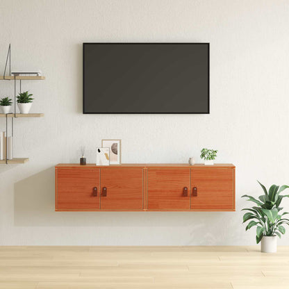 Nástěnná Skříňka S Policí 2 Pcs Voskově Hnědá 60 X 30 X 30 Cm
