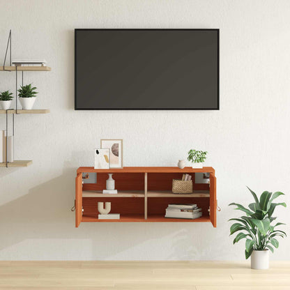 Nástěnná Skříňka S Policí Voskově Hnědá 80 X 30 X 30 Cm