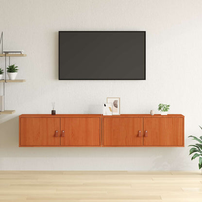 Nástěnná Skříňka S Policí 2 Pcs Voskově Hnědá 80 X 30 X 30 Cm