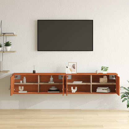 Nástěnná Skříňka S Policí 2 Pcs Voskově Hnědá 80 X 30 X 30 Cm