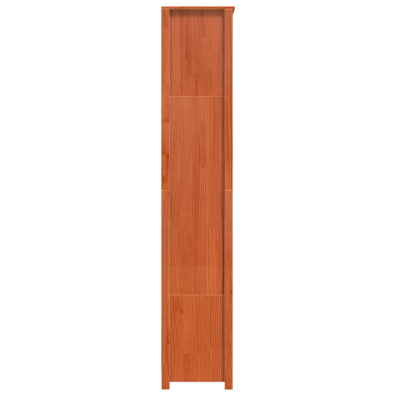 Knihovna Voskově Hnědá 80 X 35 X 183 Cm Masivní Borové Dřevo