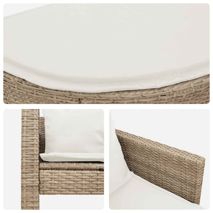 Zahradní Sofa 8 Ks Polyratan Beige A Krémová Bílá