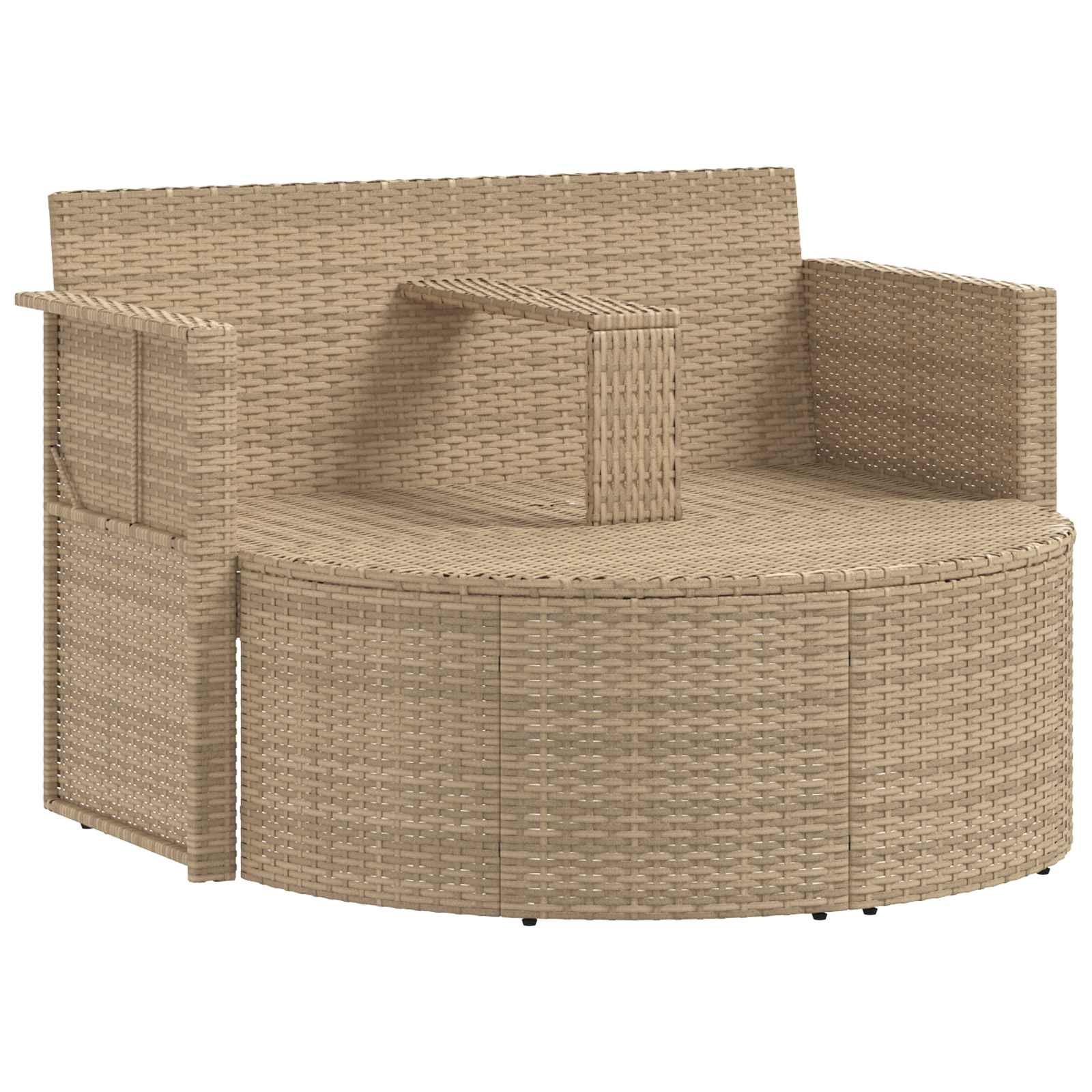 Zahradní Sofa 8 Ks Polyratan Beige A Krémová Bílá
