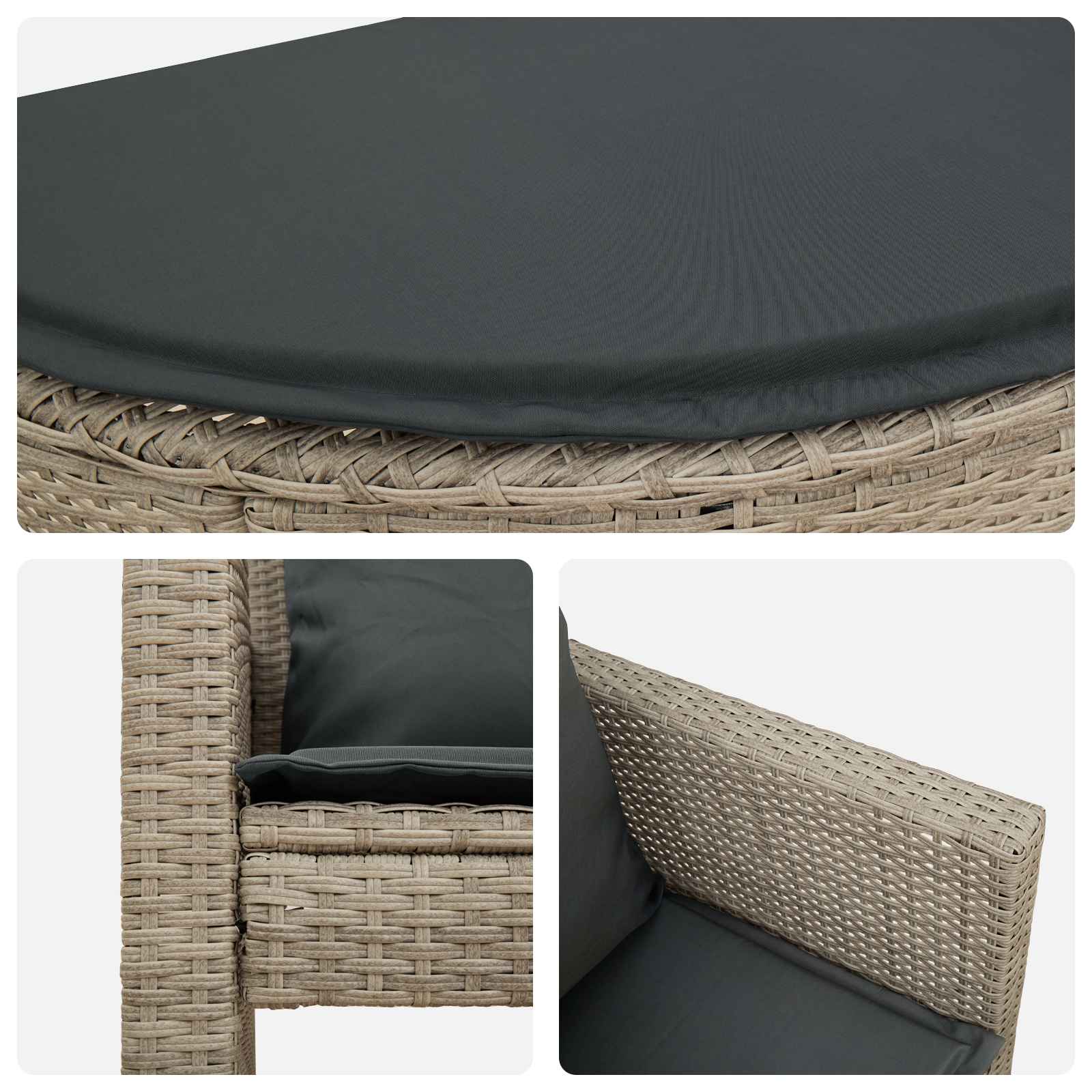 Zahradní Sofa 8 Ks Polyratan Světlá Šedá A Tmavá Šedá