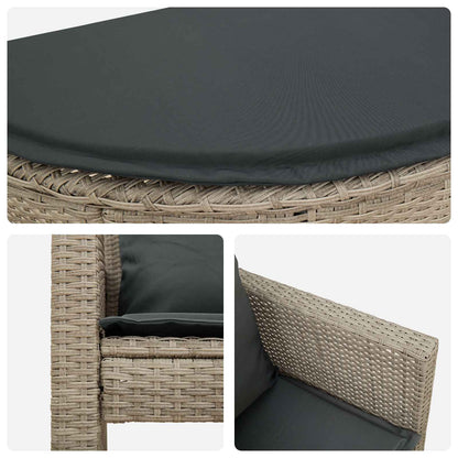 Zahradní Sofa 8 Ks Polyratan Světlá Šedá A Tmavá Šedá