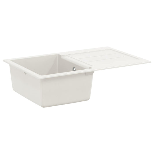 Dřez Bílá 780 X 500 Mm 80% Křemenné A 20% Pryskyřice