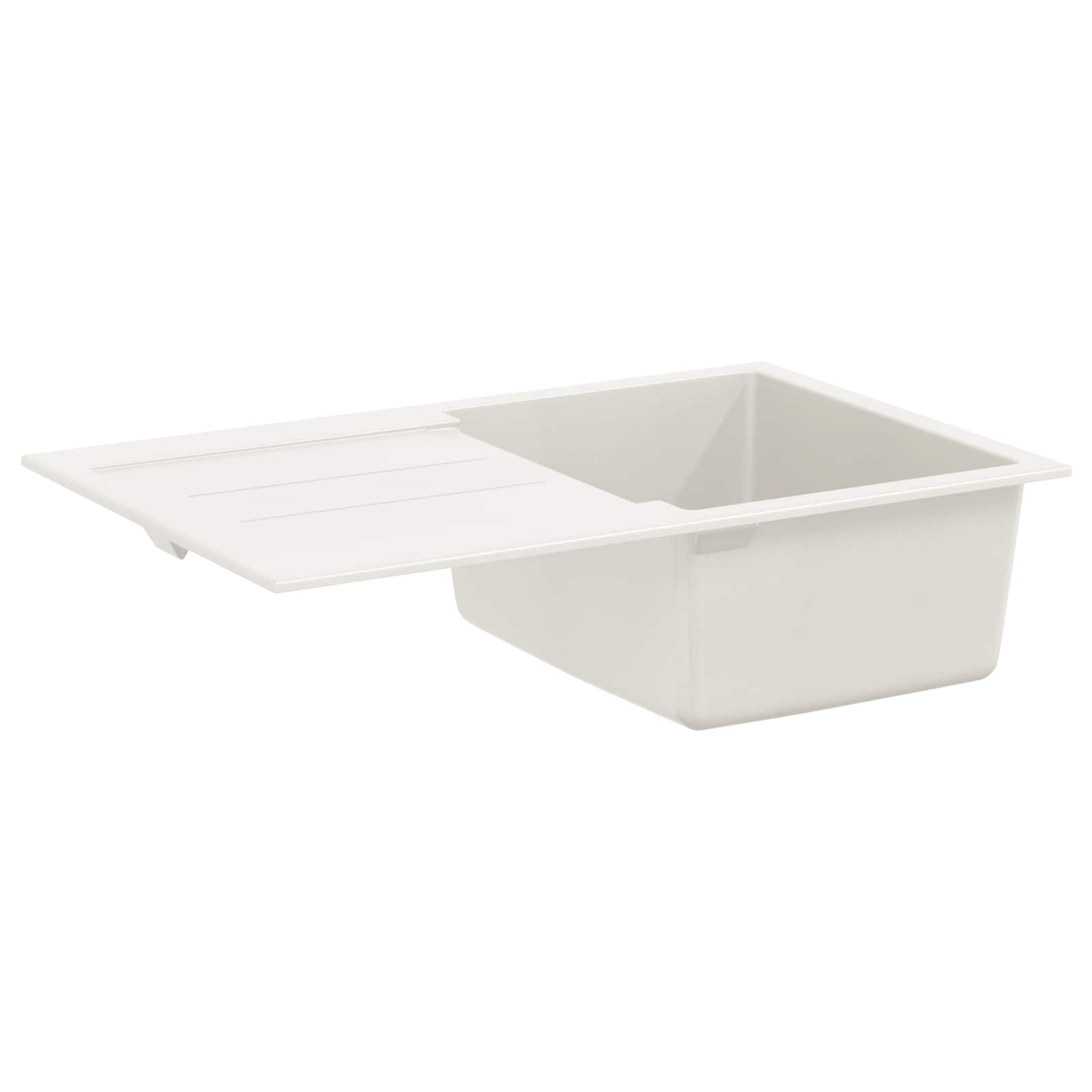 Dřez Bílá 780 X 500 Mm 80% Křemenné A 20% Pryskyřice