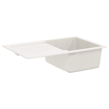 Dřez Bílá 780 X 500 Mm 80% Křemenné A 20% Pryskyřice