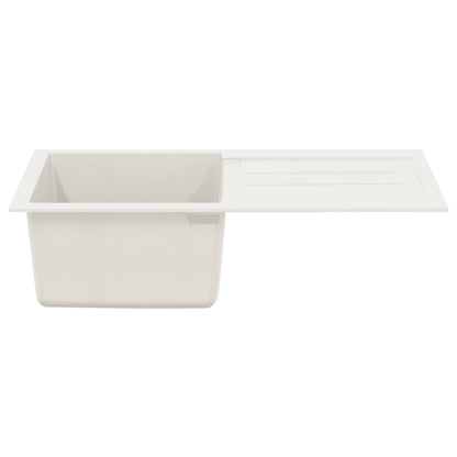 Dřez Bílá 780 X 500 Mm 80% Křemenné A 20% Pryskyřice