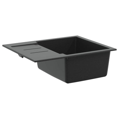 Dřez Černá 620 X 500 Mm 80% Křemenné A 20% Pryskyřice