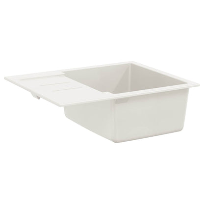 Dřez Bílá 620 X 500 Mm 80% Křemenné A 20% Pryskyřice