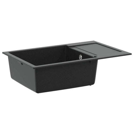 Dřez Černá 780 X 500 Mm 80% Křemenné A 20% Pryskyřice