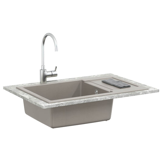 Dřez Šedá 780 X 500 Mm 80% Křemenné A 20% Pryskyřice