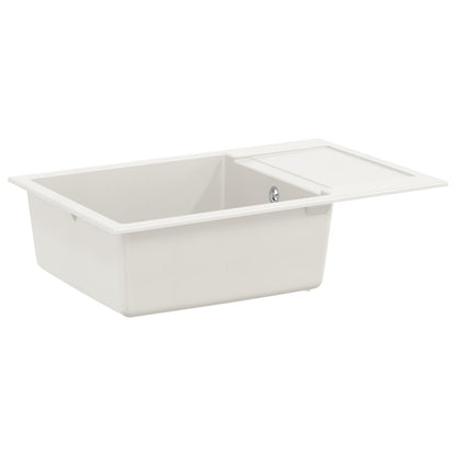Dřez Bílá 780 X 500 Mm 80% Křemenné A 20% Pryskyřice
