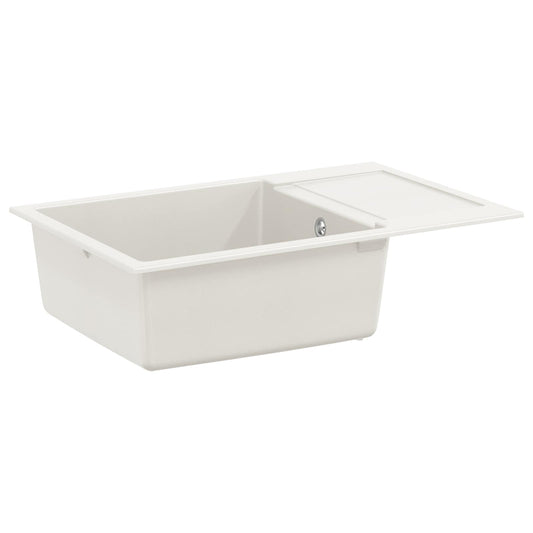 Dřez Bílá 780 X 500 Mm 80% Křemenné A 20% Pryskyřice