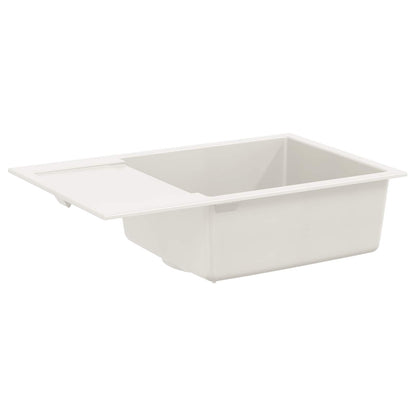 Dřez Bílá 780 X 500 Mm 80% Křemenné A 20% Pryskyřice