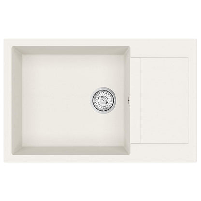 Dřez Bílá 780 X 500 Mm 80% Křemenné A 20% Pryskyřice