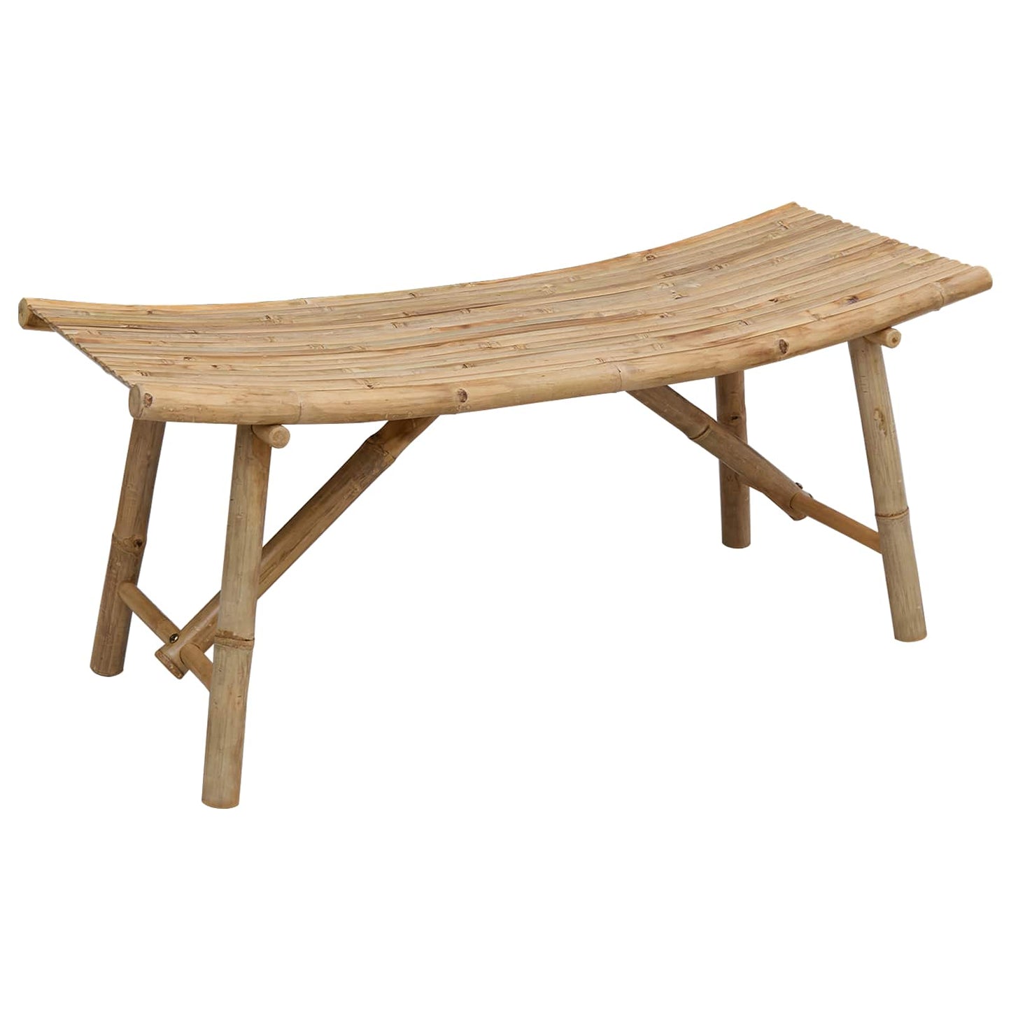 Zahradní Lavice 110 X 45 X 50 Cm Bambus Přírodní Obdélníkový