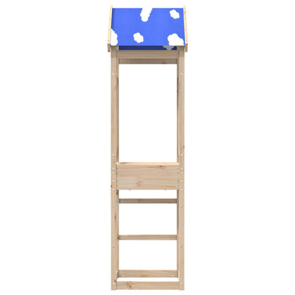 Herní Věž Hnědá 52.5 X 46.5 X 208 Cm Masivní Borové Dřevo