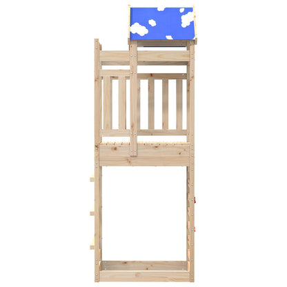 Herní Věž Hnědá 85 X 52,5 X 239 Cm Masivní Borové Dřevo