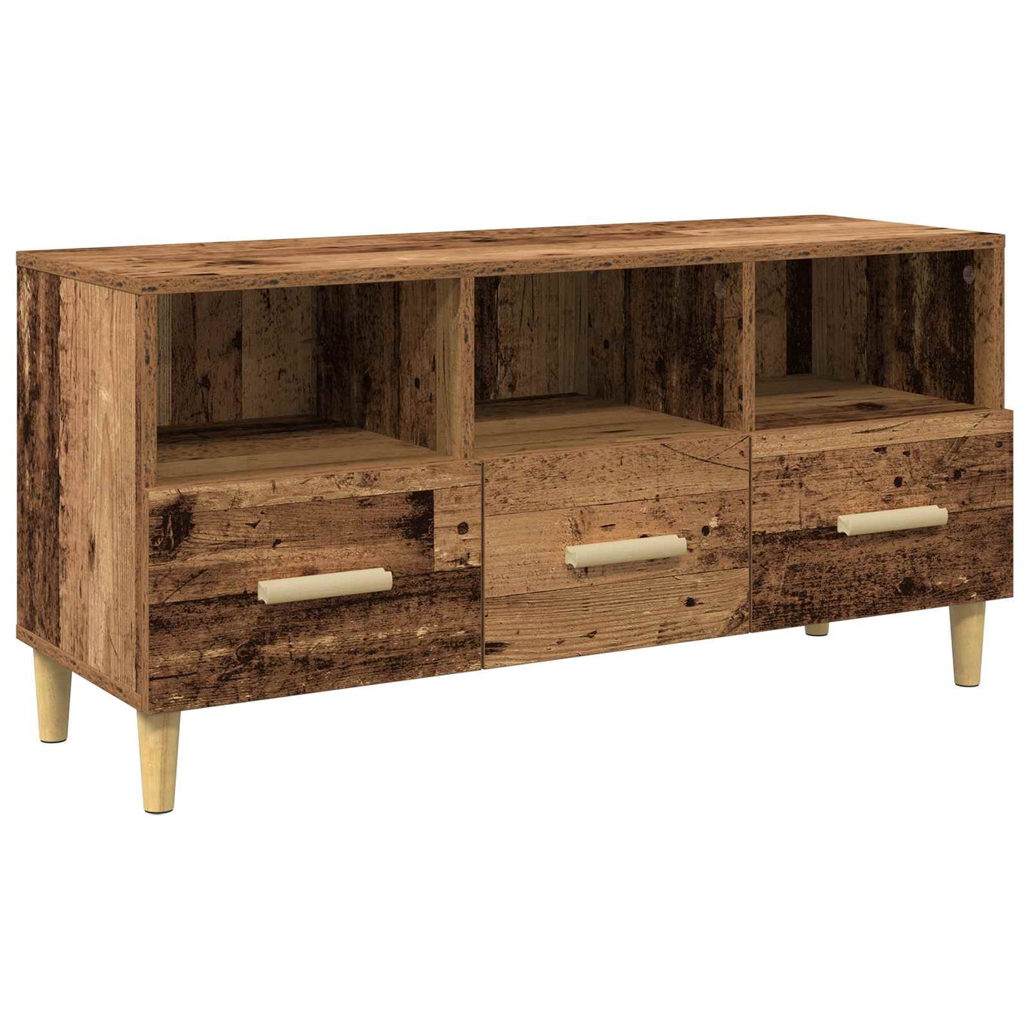 Televizní Skříň 102 X 36 X 50 Cm Staré Dřevo Kompozitní Dřevo