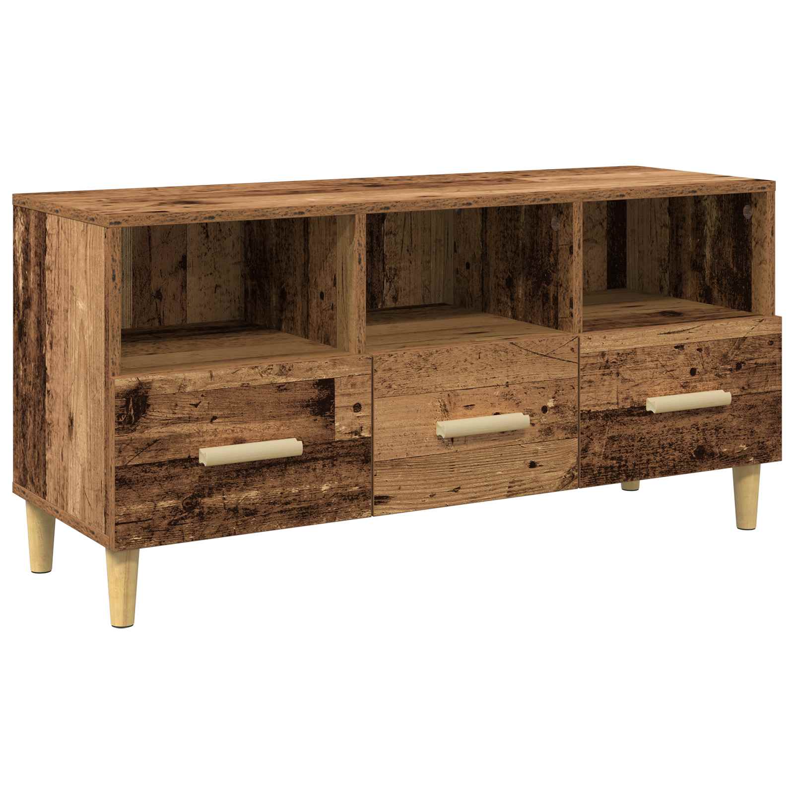 Televizní Skříň 102 X 36 X 50 Cm Staré Dřevo Kompozitní Dřevo