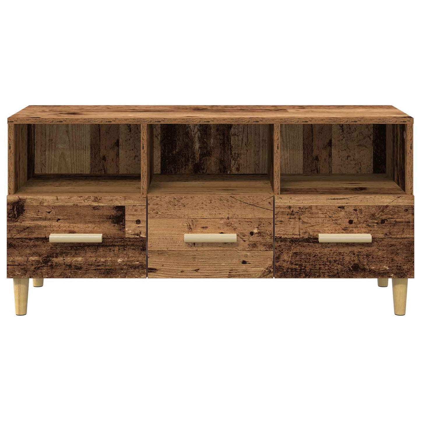 Televizní Skříň 102 X 36 X 50 Cm Staré Dřevo Kompozitní Dřevo