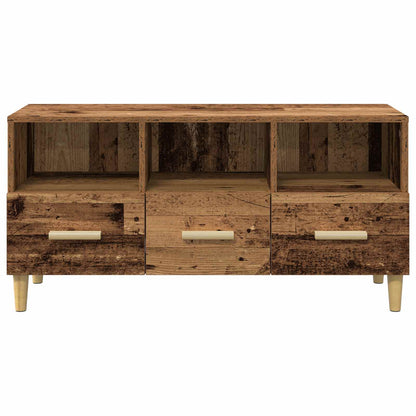 Televizní Skříň 102 X 36 X 50 Cm Staré Dřevo Kompozitní Dřevo
