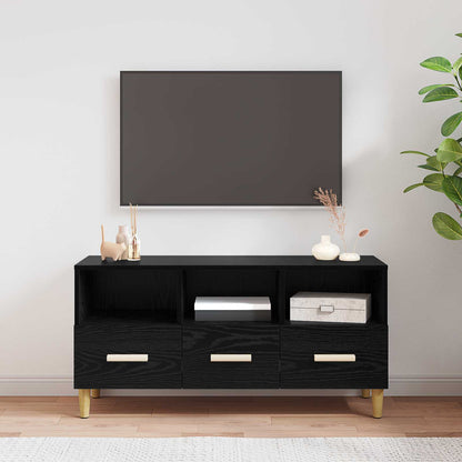 Televizní Skříň 102 X 36 X 50 Cm Černý Dub Kompozitní Dřevo
