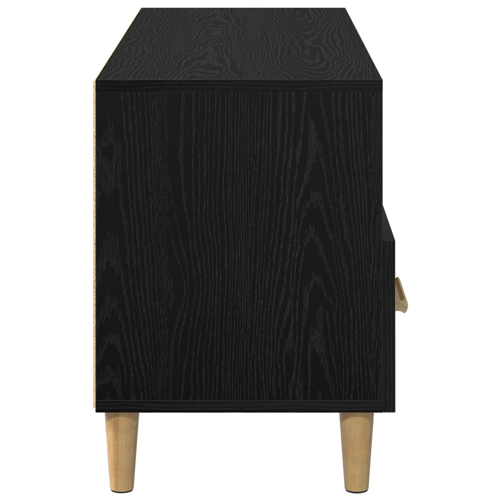 Televizní Skříň 102 X 36 X 50 Cm Černý Dub Kompozitní Dřevo