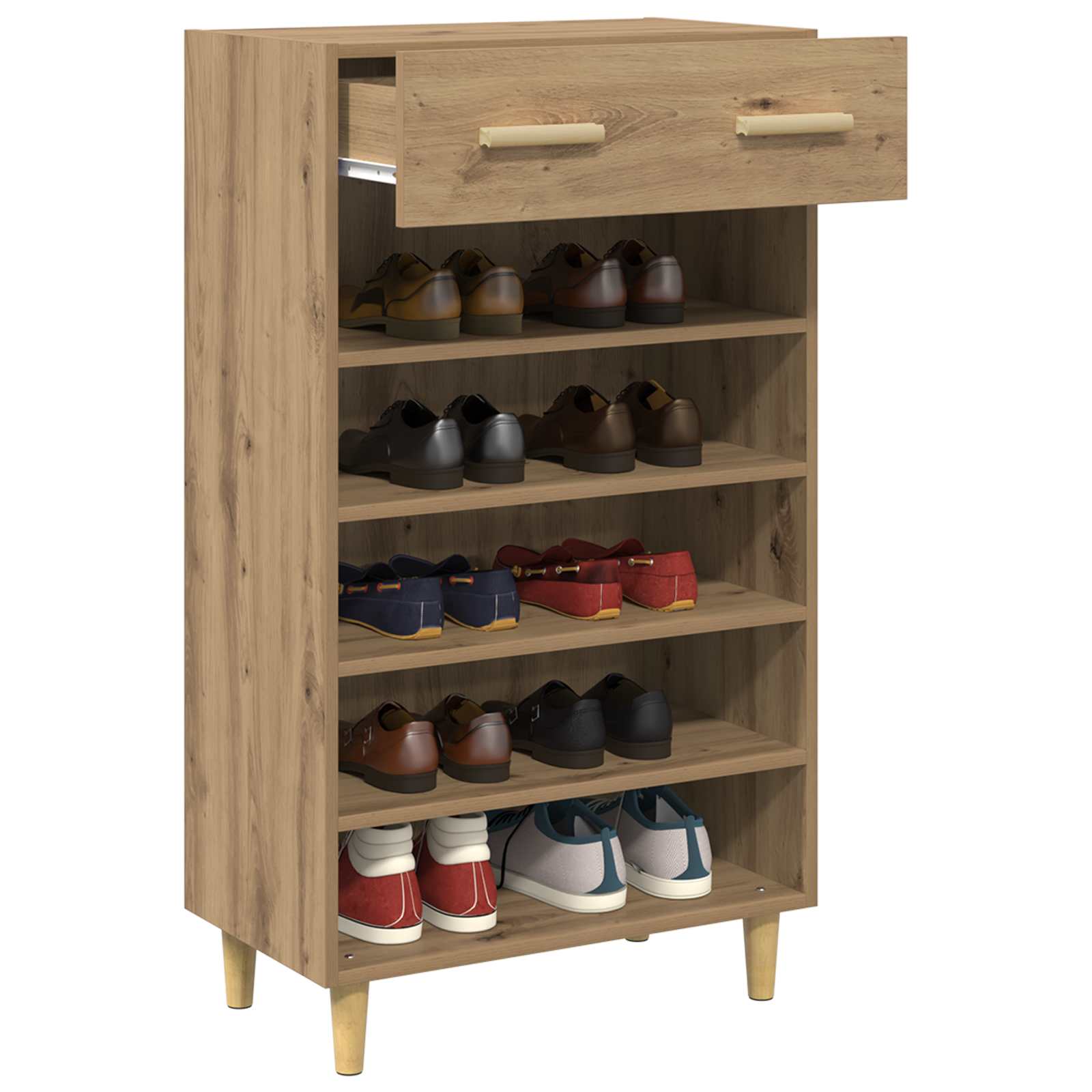 Skříň Na Obuv 60 X 35 X 105 Cm Kompozitní Dřevo Umělecký Dub