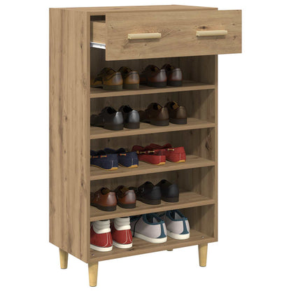 Skříň Na Obuv 60 X 35 X 105 Cm Kompozitní Dřevo Umělecký Dub
