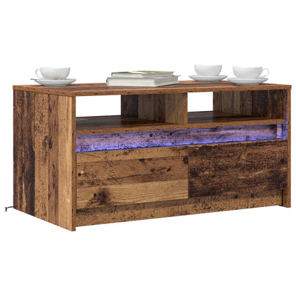 Konferenční Stolek Staré Dřevo 90 X 50 X 45 Cm Kompozitní Dřevo