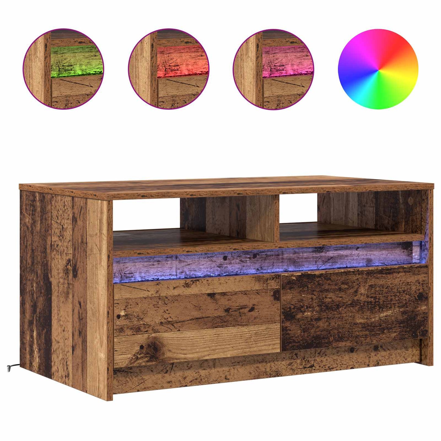 Konferenční Stolek Staré Dřevo 90 X 50 X 45 Cm Kompozitní Dřevo