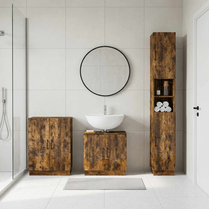 3Dílná Sada Koupelnových Skříněk Ede Kompozitní Dřevo