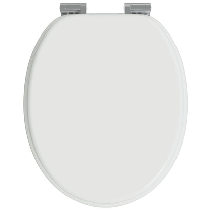 Toaletní Sedátko S Tlumeným Zavíráním Bílý 44 X 38 Cm Mdf Deska