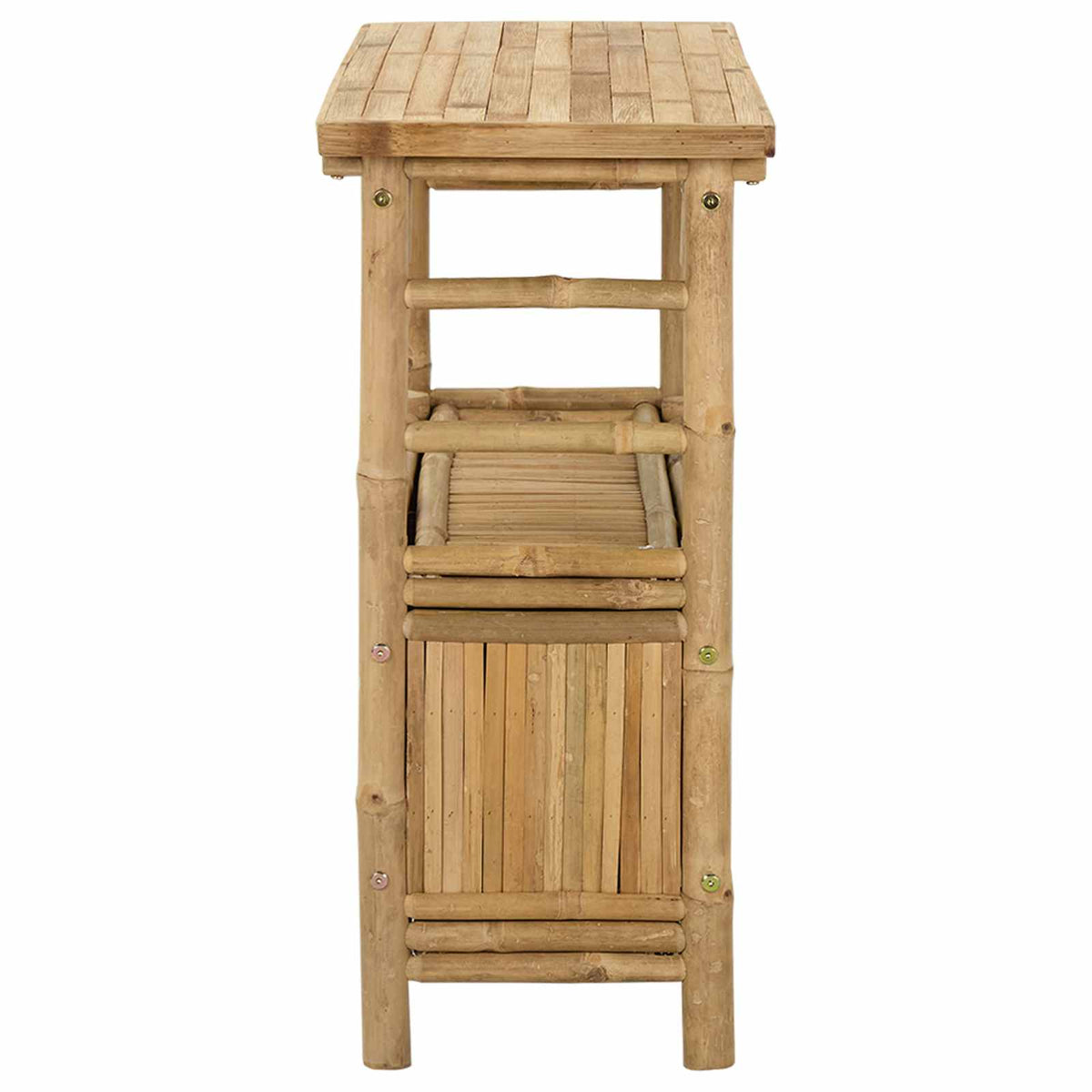 Konzolový Stolek S Policí Přírodní 80 X 35 X 75 Cm Bambus