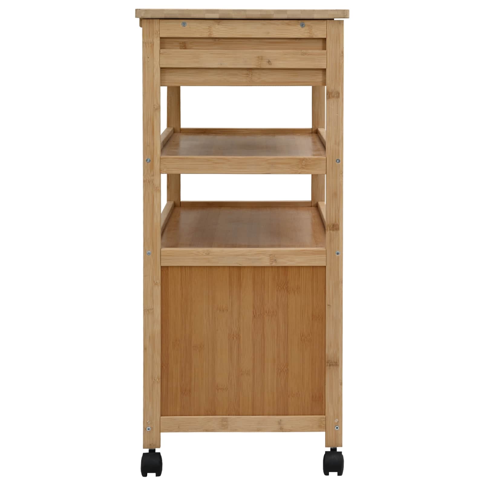 Kuchyňský Vozík S Koly Přírodní 59,5 X 36 X 82 Cm Bambus