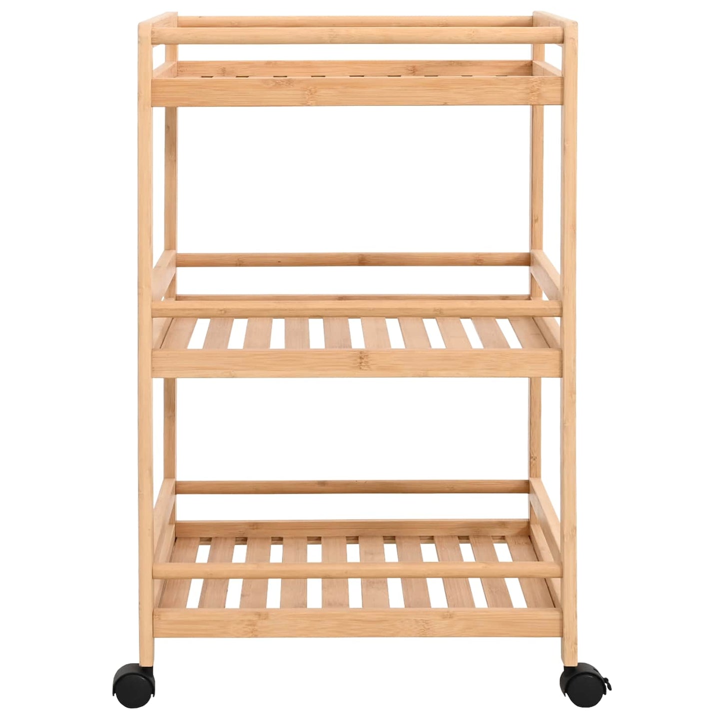 Kuchyňský Vozík S Koly Přírodní 46 X 38 X 76 Cm Bambus