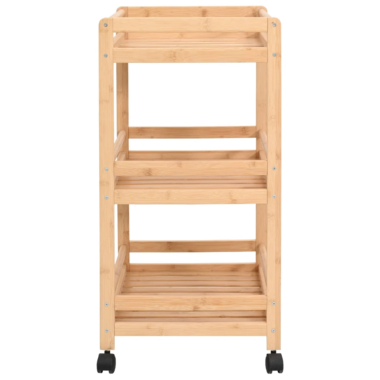 Kuchyňský Vozík S Koly Přírodní 46 X 38 X 76 Cm Bambus