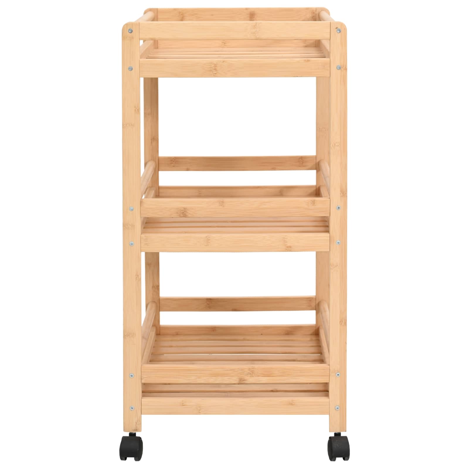 Kuchyňský Vozík S Koly Přírodní 46 X 38 X 76 Cm Bambus