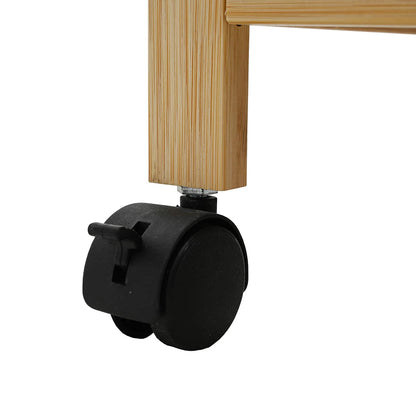 Kuchyňský Vozík S Koly Přírodní 60 X 18 X 97 Cm Bambus