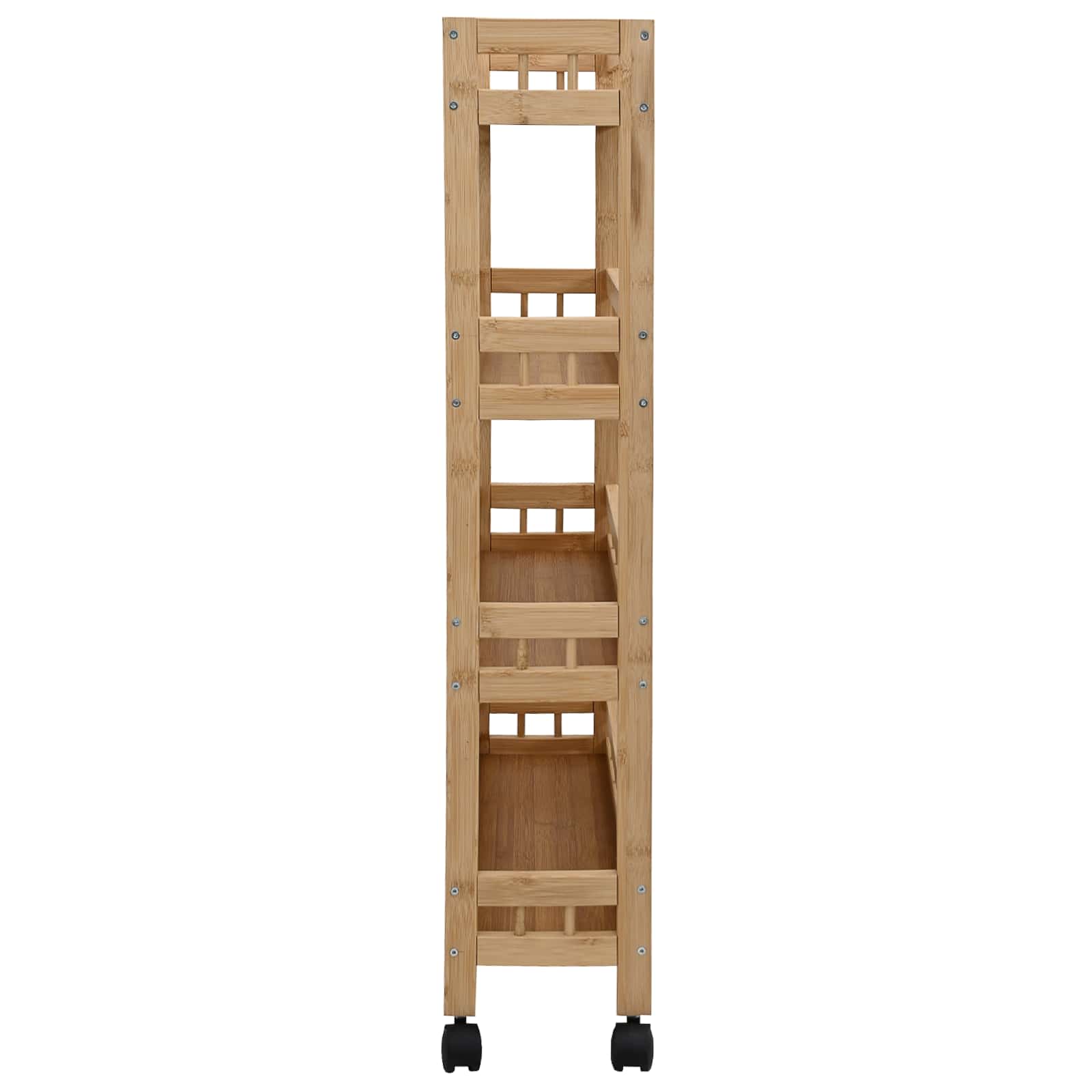 Kuchyňský Vozík S Koly Přírodní 60 X 18 X 97 Cm Bambus