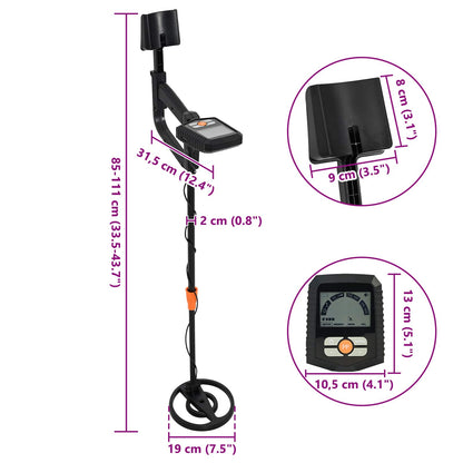 Detektor Kovů S Lcd Displejem, 3 Modely, Cívka 19 Cm Černý