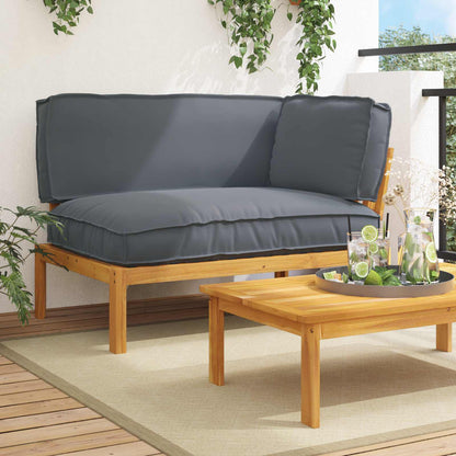 Set Pohovek Antracit 133 X 92 X 69 Cm Masivní Akátové Dřevo