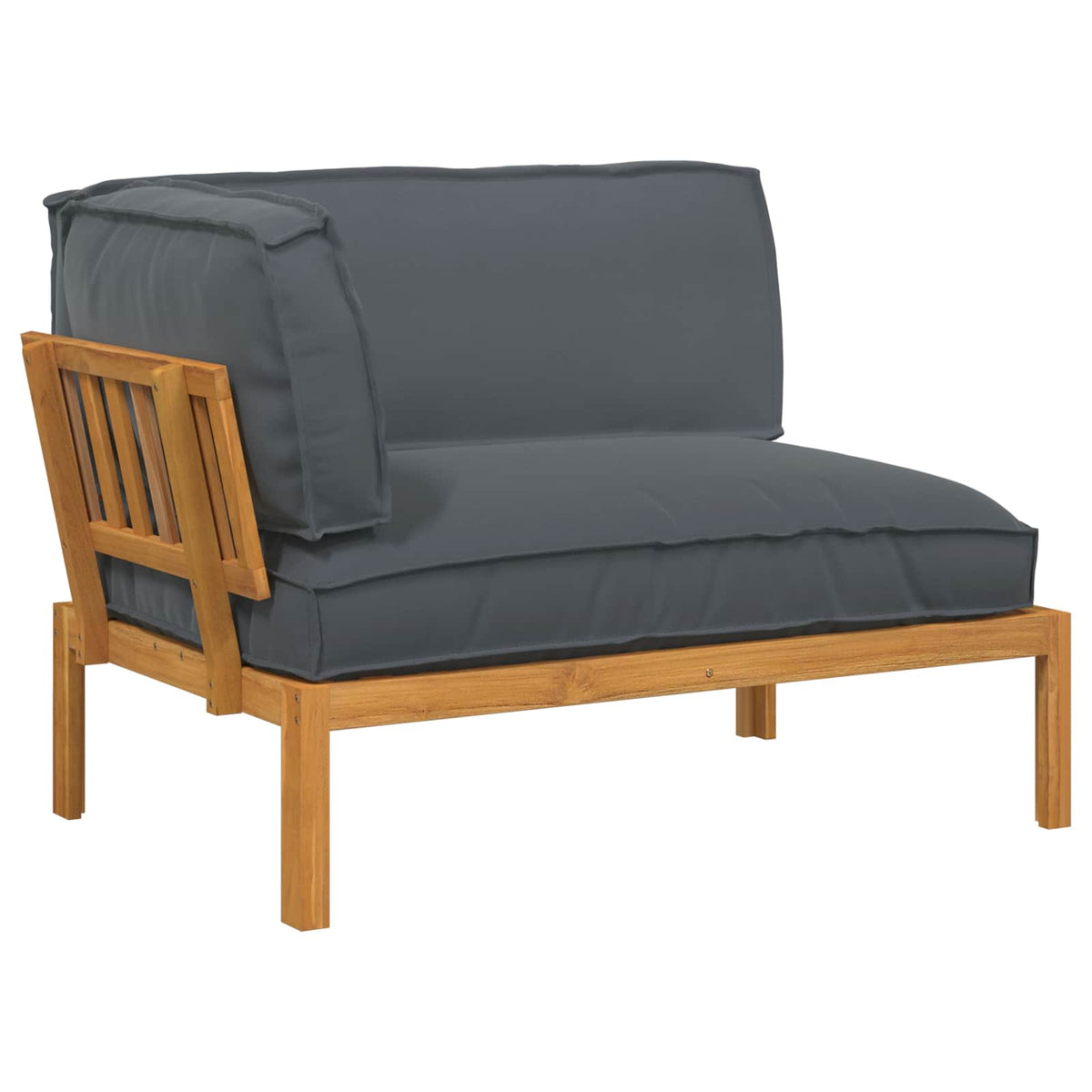 Set Pohovek Antracit 133 X 92 X 69 Cm Masivní Akátové Dřevo