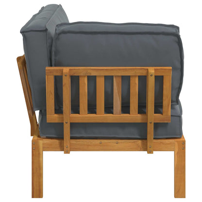 Set Pohovek Antracit 133 X 92 X 69 Cm Masivní Akátové Dřevo