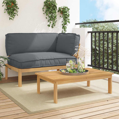 Set Pohovek Antracit 133 X 92 X 69 Cm Masivní Akátové Dřevo